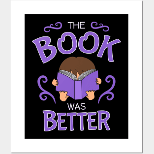 The book was better - cute brunette girl, purple Posters and Art